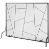 VEVOR Fireplace Screen Single Panel, Sturdy Iron Mesh Fireplace Screen, 35.6"(L) x28.4"(H) Spark Guard Cover, Simple Installation