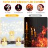 6Pack Rechargeable Tea Lights With Charging Base Flameless Flickering LED Candles with Timer Remote Control for Halloween Christmas Wedding Party