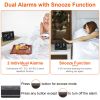 Electric Weather Station Snooze Alarm Clock Wireless Sensor Indoor Outdoor Thermometer Humidity Weather Forecast Temperature Frost Alert with Backligh