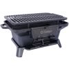 Oval Cast Iron Grill Outdoor, Portable Charcoal Grill and Tabletop Cast Iron Skillet - 100% Cast Iron, Enameled, Durable, Small Charcoal Grill