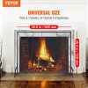 VEVOR Fireplace Screen Single Panel, Sturdy Iron Mesh Fireplace Screen, 35.6"(L) x28.4"(H) Spark Guard Cover, Simple Installation