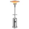 48,000 BTU Standing Outdoor Heater Propane LP Gas Steel with Table and Wheels