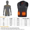 Heat Jacket Vest 3 Heating Gear Adjustable USB Heated Vest Warm Heat Coat Vest